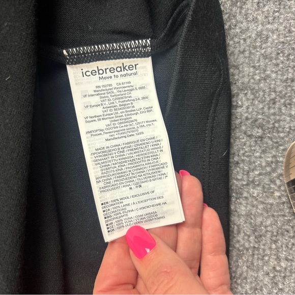 ICEBREAKER Women’s Black Granary 260 Merino Wool Long Sleeve 1/4 Zip Dress Small - Picture 13 of 13